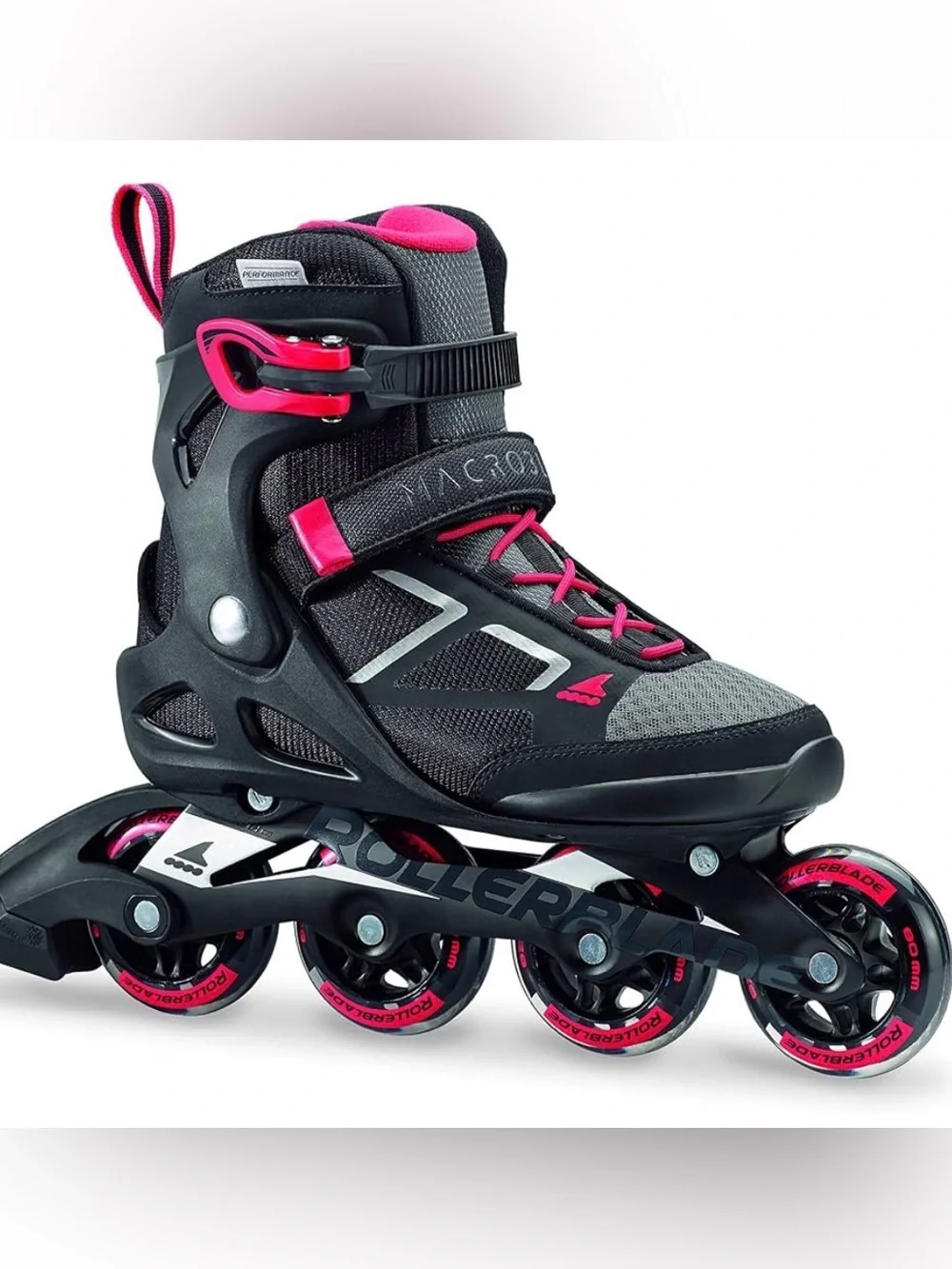 Rollerblade Macroblade 80W in Hot Pink and Black, Women’s Size 8